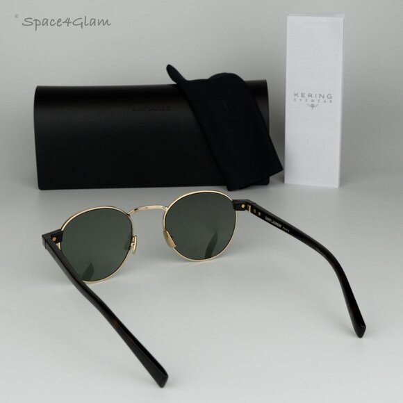 BRAND NEW Saint Laurent SL707 002 Gold Havana Green Oval Unisex Sunglasses - Picture 10 of 10